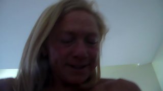 Hot wifey is riding cock, humming her pearl and cumming again