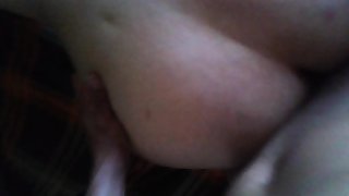 Huge cum in my wife bum and squealing