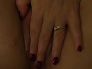 Fingering wife’s creampied coochie and arsehole