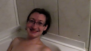 Bathing time beau wanted to film me having a good soak touching myself