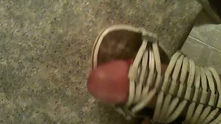 Jizm on my wife shoes fucking a shoe foot and shoe fetish sex