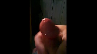 Stroking my cock for a big semen fountain