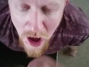 Ginger faggot inhales big shaft