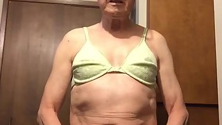 Exposed faggot pervert tramp wears thong with panty liner