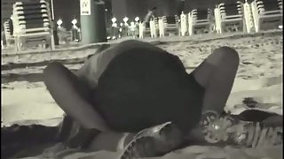 Milf voyeur sex video in public on the beach at night